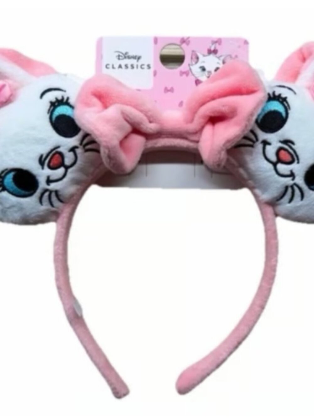 Disney Marie Plush Ears Headband The Aristocats Cat Pink White